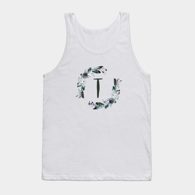 Floral Monogram T Dark Bohemian Flora Tank Top by floralmonogram